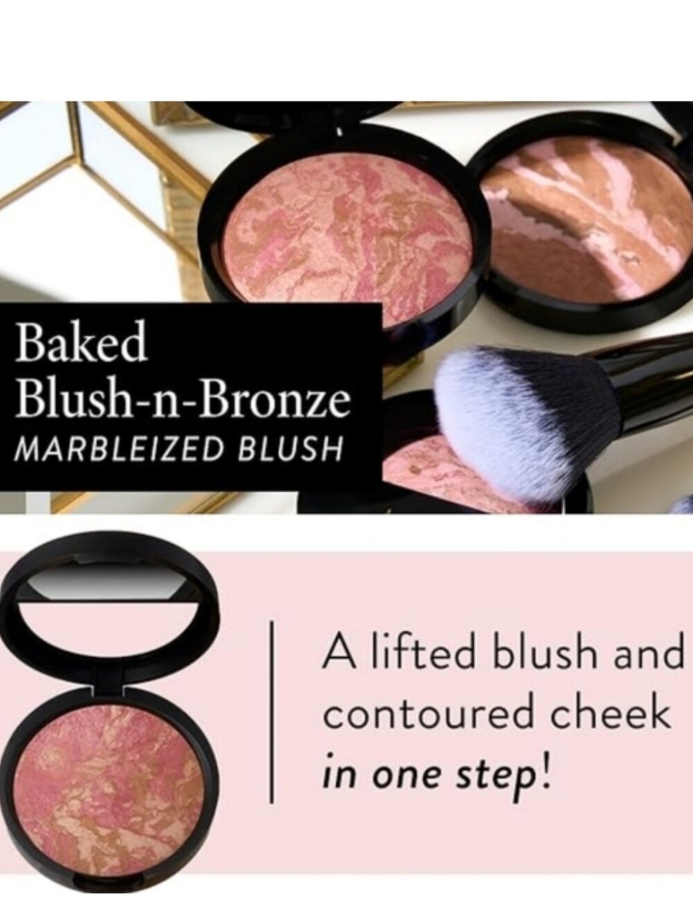 ๐บLaura Geller Tropical Bronze 2 IN 1 Baked Blush N Bronzer